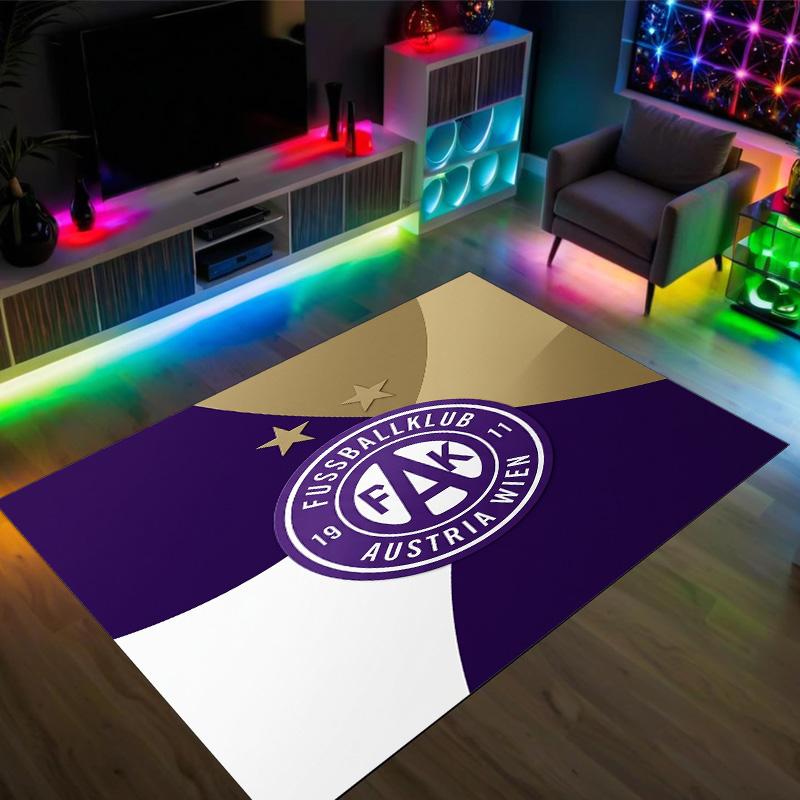 Austria Wien FC Design Crystal Velvet Carpet Cozy Non?Slip Printed Rug For Bedroom Living Room Entrance