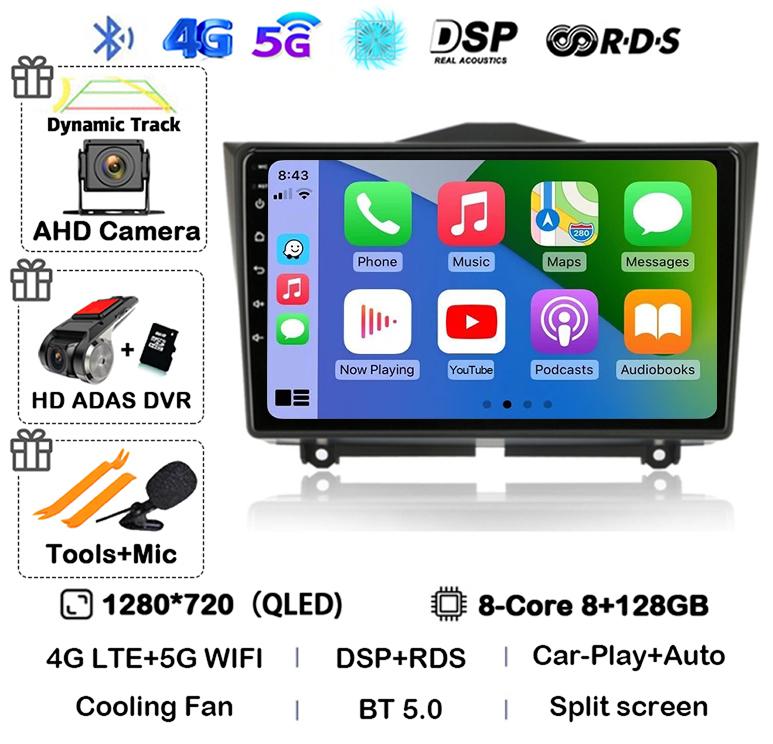 Android 14 Carplay Auto Car Radio For LADA BA3 Granta Cross 2018 2019 GPS Navigation Multimedia Video Player Stereo 2 Din DVD 4G