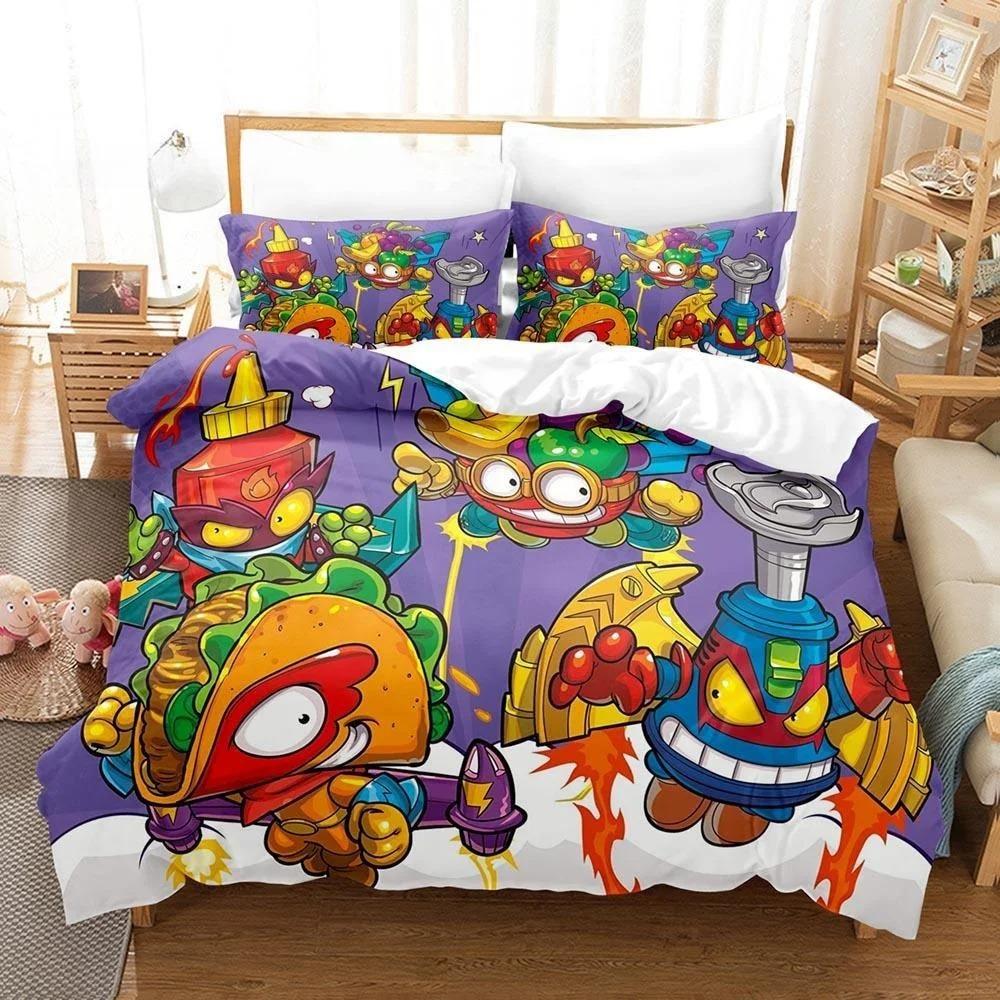 Super Zings Bedding Set Single Twin Full Queen King Size Bed Set Aldult Kid Bedroom Duvetcover Sets 3D Print Anime Game