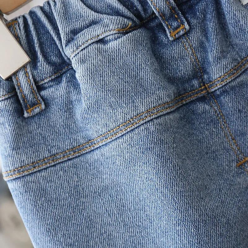 Boys Jeans Spring and Autumn Children's Pants Carrot Pants Casual Pants Drawstring Pants Children's Trousers