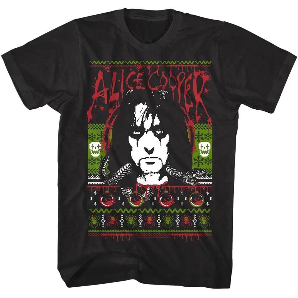 Alice Cooper Tacky Xmas Sweater Men s T Shirt L