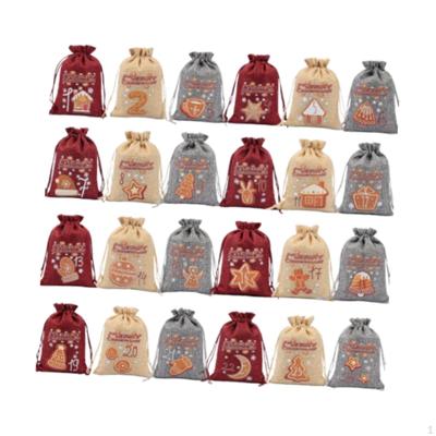 24 Stück Weihnachtsgeschenktüten-Set, Kleine Süßigkeitentüten für festliche Anlässe