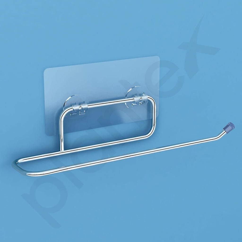 Self Adhesive Toilet Paper Roll Holder/Toilet Tissue Paper Holder/Toilet Roll Holder for Bathroom Accessories (Chrome - Pack of 2)