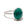 Green Onyx Gemstone 925 Sterling Silver Jewelry Ring Size Adjustable GK-5576