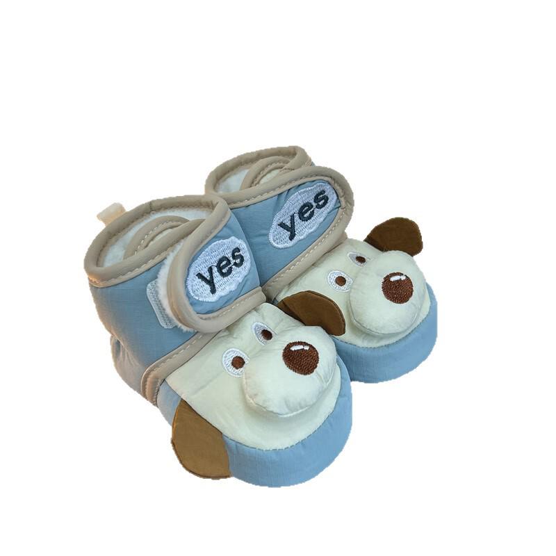 Winter Style Cartoon Baby Shoes (0-1 Year) - Soft Sole, Velvet-lined, Warm & Anti-shedding for Newborn Walking