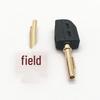 Solderless 4MM Banana Plug with Self-Locking Spring Clip and Gold-Plated Push-Type Fastener