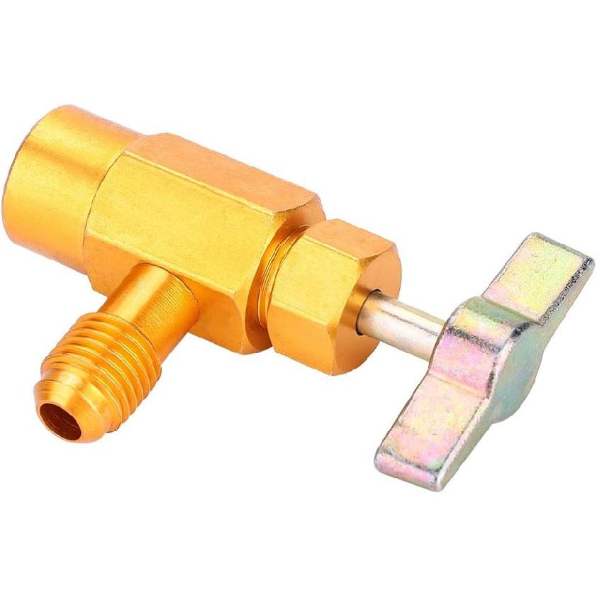Fydun Can Tap Valve Refrigerant Dispenser Tool Brass with Adapter For R-134a R-134 AC Refrigerant Tap 1/2" Thread Valve Tool