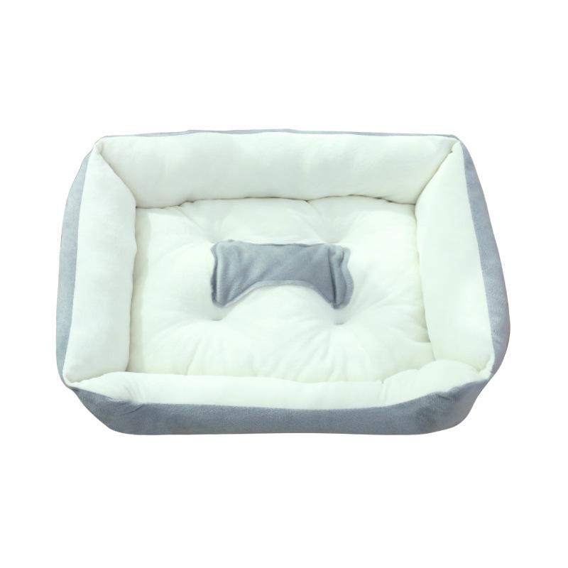 Pet Nest All-Season Universal Cat & Dog Bed - Rectangular, Bone-Shaped Pad for Medium To Large Pets