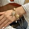 Boho Large Starfish Pendant Bracelet for Women Creative Irregular Shell Starfish Conch Beaded Bangle Beach Party Holiday Jewelry