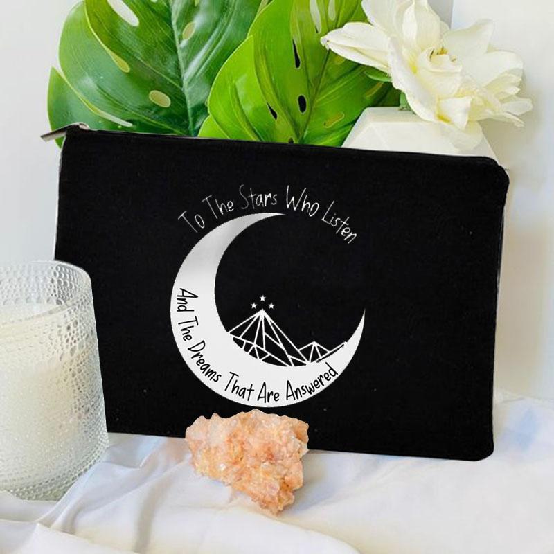 City of Starlight Pattern Cosmetic Bag Makeup Case Acotar Velaris Travel Toiletries Organizer Storage Make Up Pouch Pencil Bag