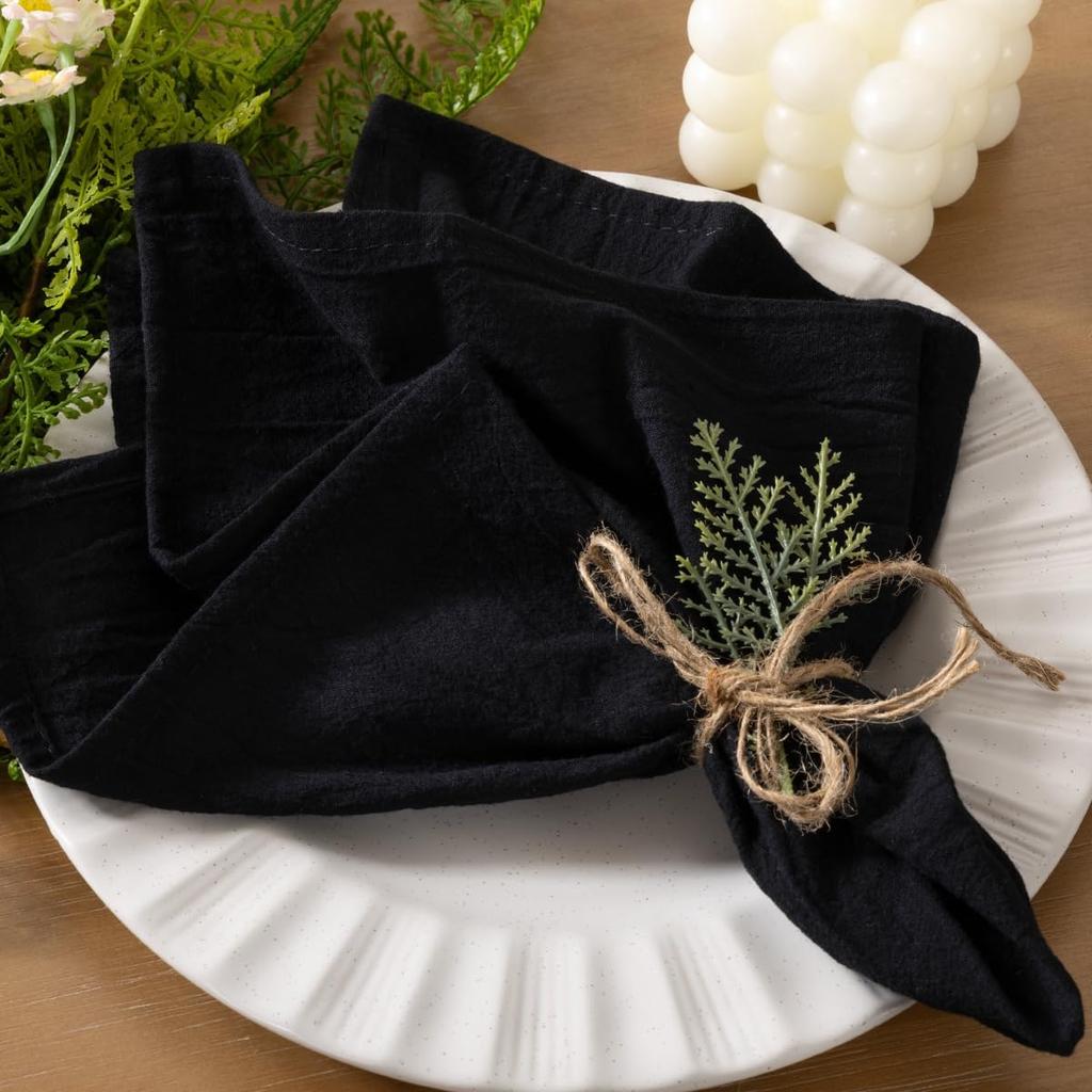 50Pcs 40X40CM 100% Cotton Cloth Napkins Napkin Reusable Weddings Party Baby shower Christmas Table Decoration Retro napkins