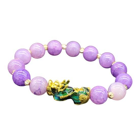 Unisex Bracelet Pixiu Smooth Vintage Feel Temperature Exquisite Elastic Luxury Release Stress Enhance Well-being Bracelet Lady Lightweight Bracelet