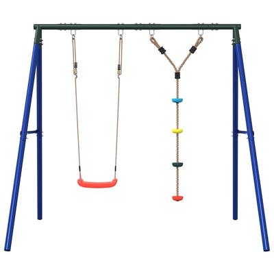 Swing Set with Swing Seat and Climbing Swing