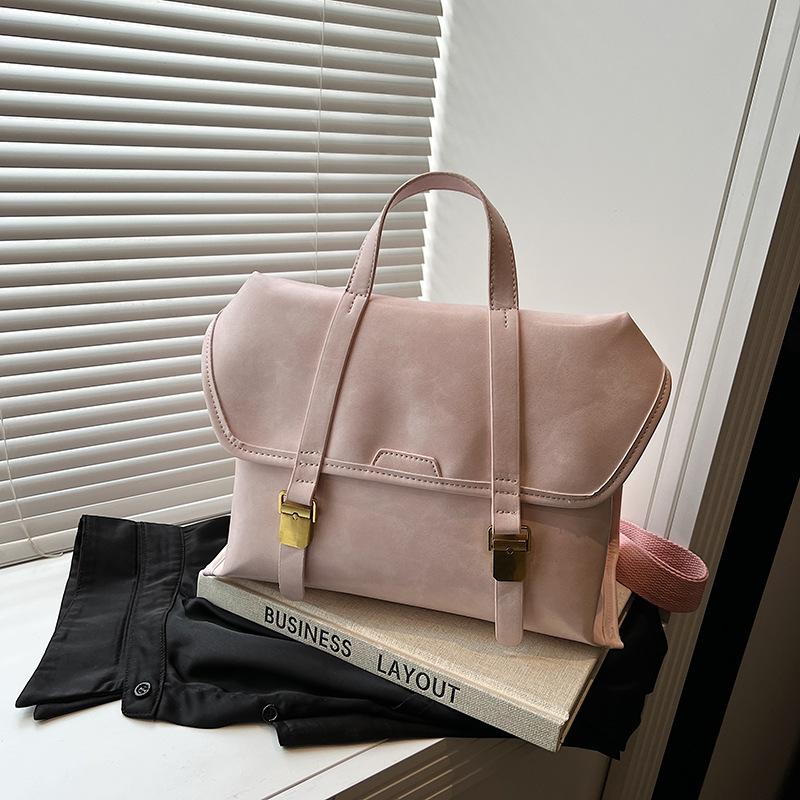 College style British backpack bag women's new large-capacity briefcase simple back bag travel bag