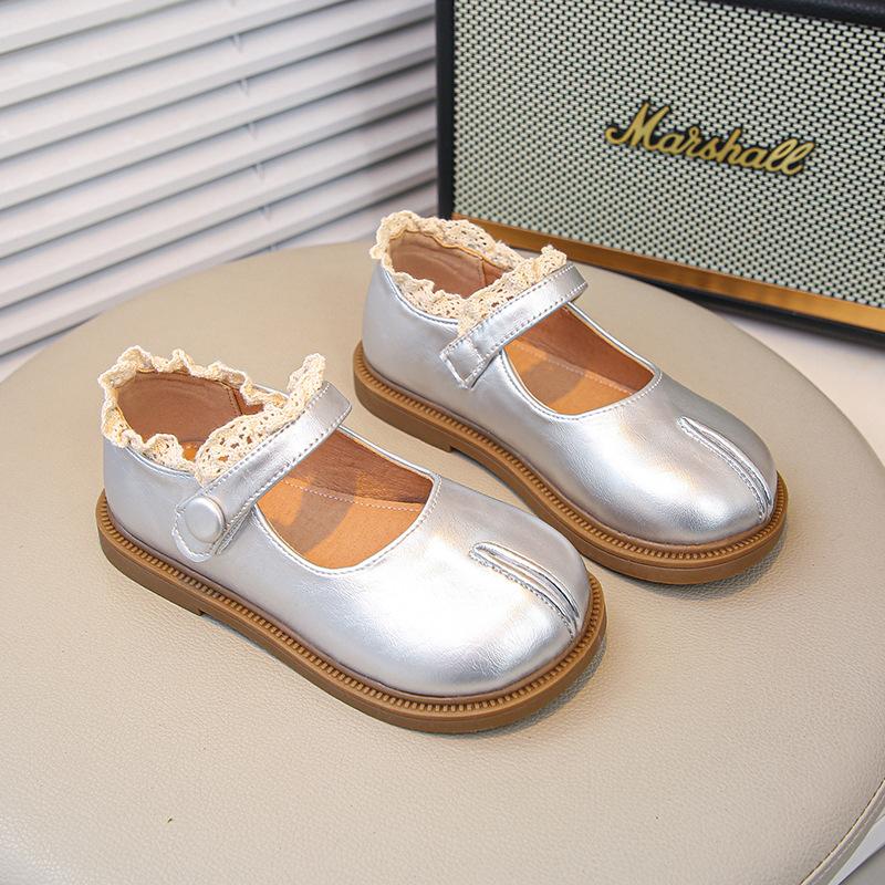 Girls Shoes Princess Shoes 2025 New Children's Small Leather Shoes Spring Soft Sole with Dress Shoes Women's Treasure Single Shoes Foreign Style