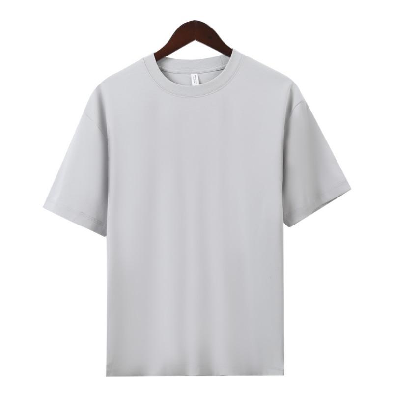 Men's Premium Cotton Crew Neck T-Shirt - Smooth Water-Light Finish Casual Short Sleeve Top