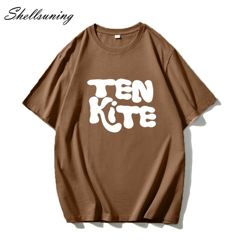 Shellsuning модные футболки с рисунком из 100% хлопка женские летние футболки с короткими — фото 4