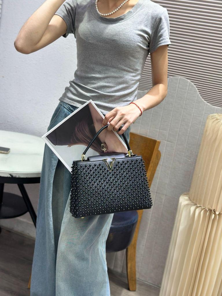 Sac à main tendance européen et américain en perles: Polyvalent Simple Épaule & Bandoulière pour le Travail, les Déplacements, ou le Street Style du Soir