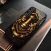 Retro golden lion pattern Hard case Men Glass PhoneCase for Samsung Galaxy S26 S25 S24 S23 S22 S21 FE Ultra Plus Dropresistant