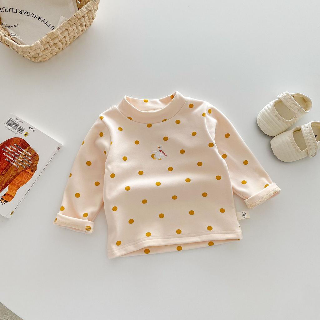 Kids Thermal Base Layer Shirt Cartoon Print Winter Inner Wear Top for Boys Girls 0-5 Years