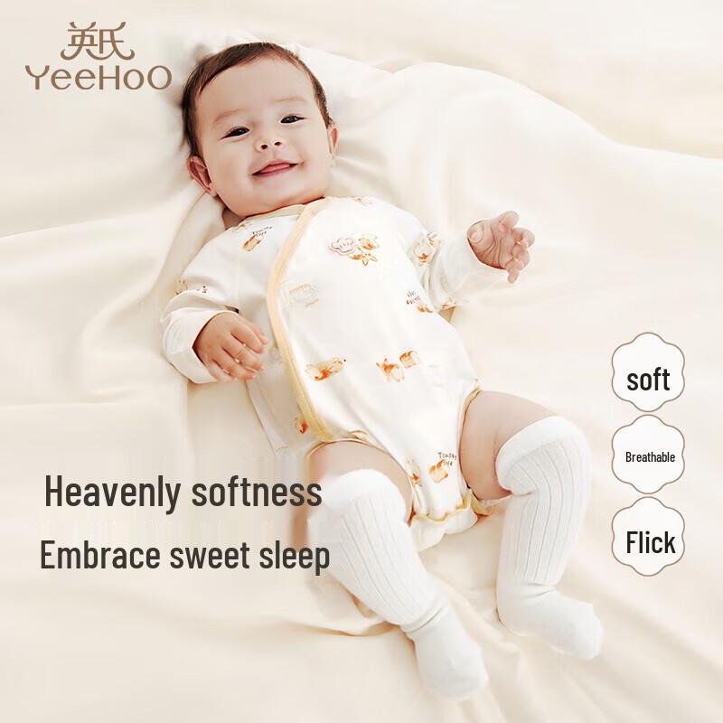 Yeehoo Newborn Unisex Long-Sleeve Romper Bodysuit 66CM