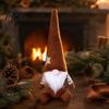 Cozy Festive Indoor Ornament Set Christmas Knit Gnome Plush, Nordic Forest Elf Faceless Doll Figurine Decorative Stuffed Dolls for Shelf, Soft Holiday