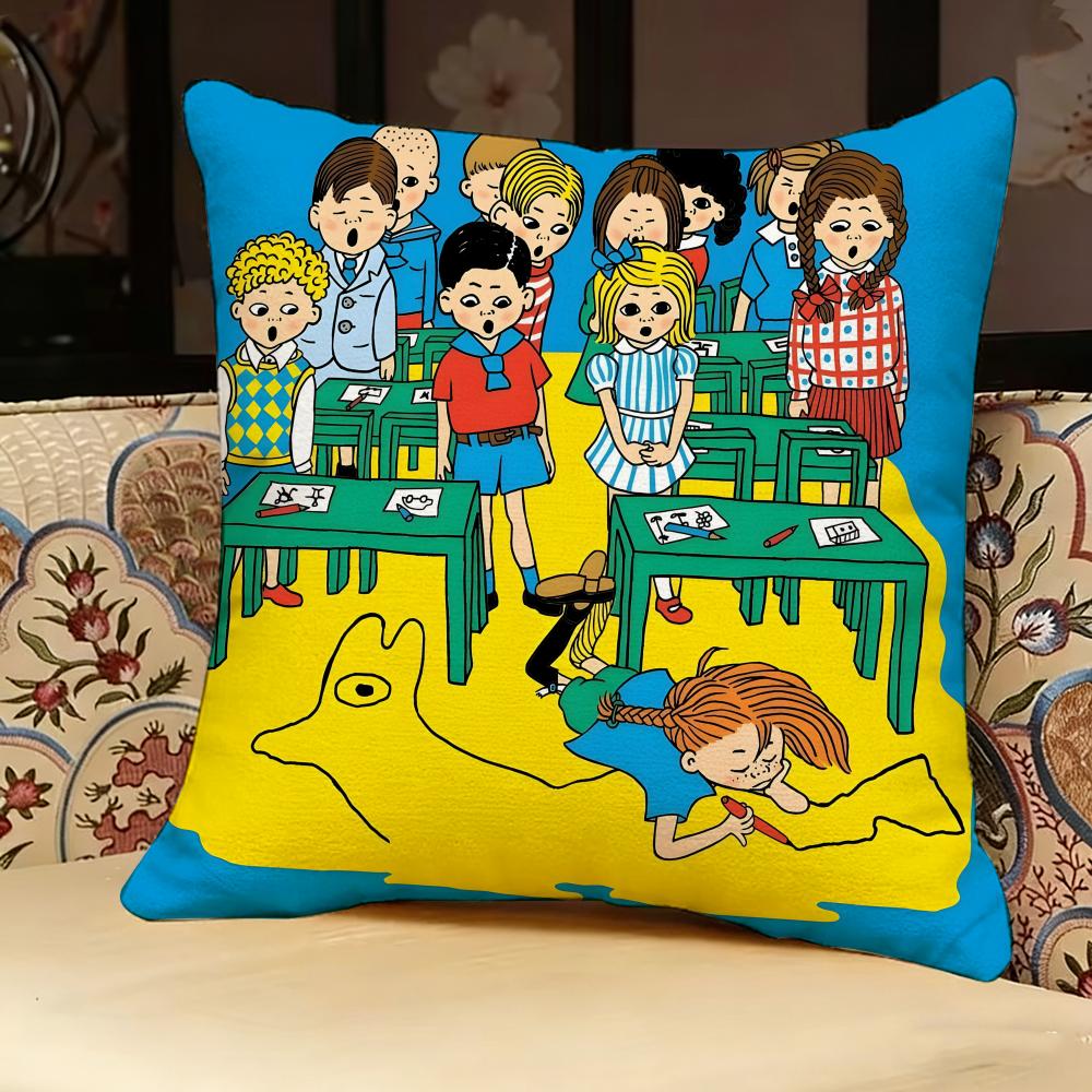 PPippi LLongstocking ANIME Pillow Case Pillowcase Doublesided Printed Sofa Cushion Bedroom Headboard Pillow