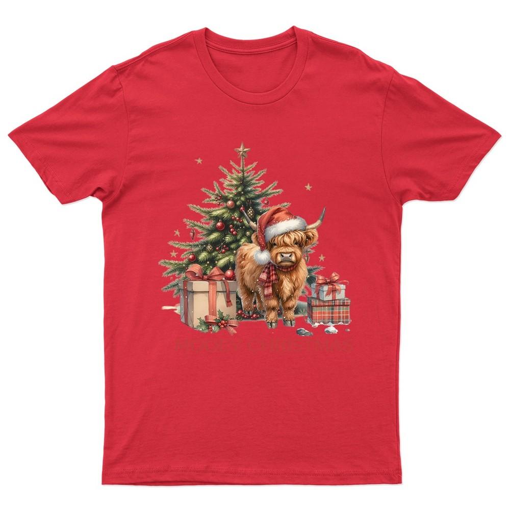 

Mooey Christmas Highland Cow TShirt Unisex Gift Retro Funny Womens Vintage a Unisex T-Shirt XXXXL