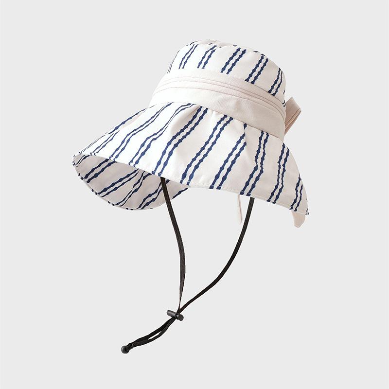 Taizhou Wenling summer sunscreen hat women's outdoor big eaves sunshade bucket hat big head circumference show face small sun hat