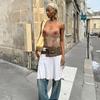 Printed Low-neck Sexy Camisole