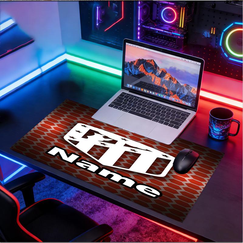 Custom Name Personalized football team Pattern Mousepad, Laptop PC Desk Mat, Decorative Desk Mat for Home Keyboard Pad Gift