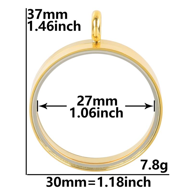 25/30mm Twist Locket Pendants For Jewelry Making Necklace Glass Floating Charm Lockets DIY Stainless Steel Pendant Accessories