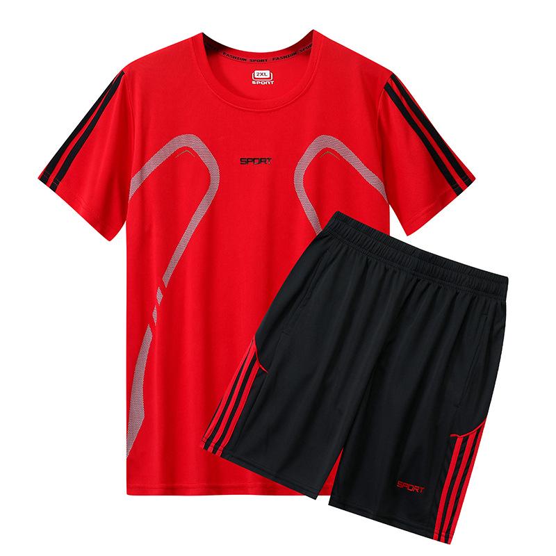 Herr Snabbtorkande Lös Passform Kortärmad Löpar T-shirt - Plus Size Casual Sportkläder