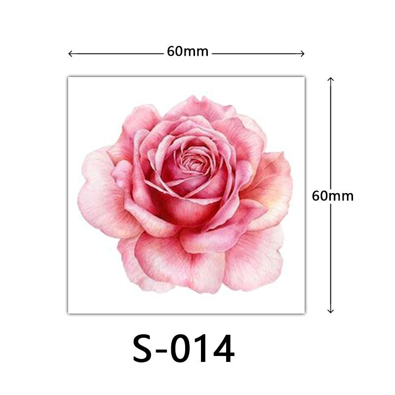 Small Flower Tattoo Sticker Female 3D Color Tattoo Sticker Rose Lotus Butterfly Flower Tattoo