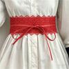 Vintage Boho Spitze Schleife Taillengürtel Breiter Dekorativer Spitzen Gürtel Mit Gezacktem Rand Breiter Taillenabschluss Für Kleider Röcke Und Freizeit Outfits