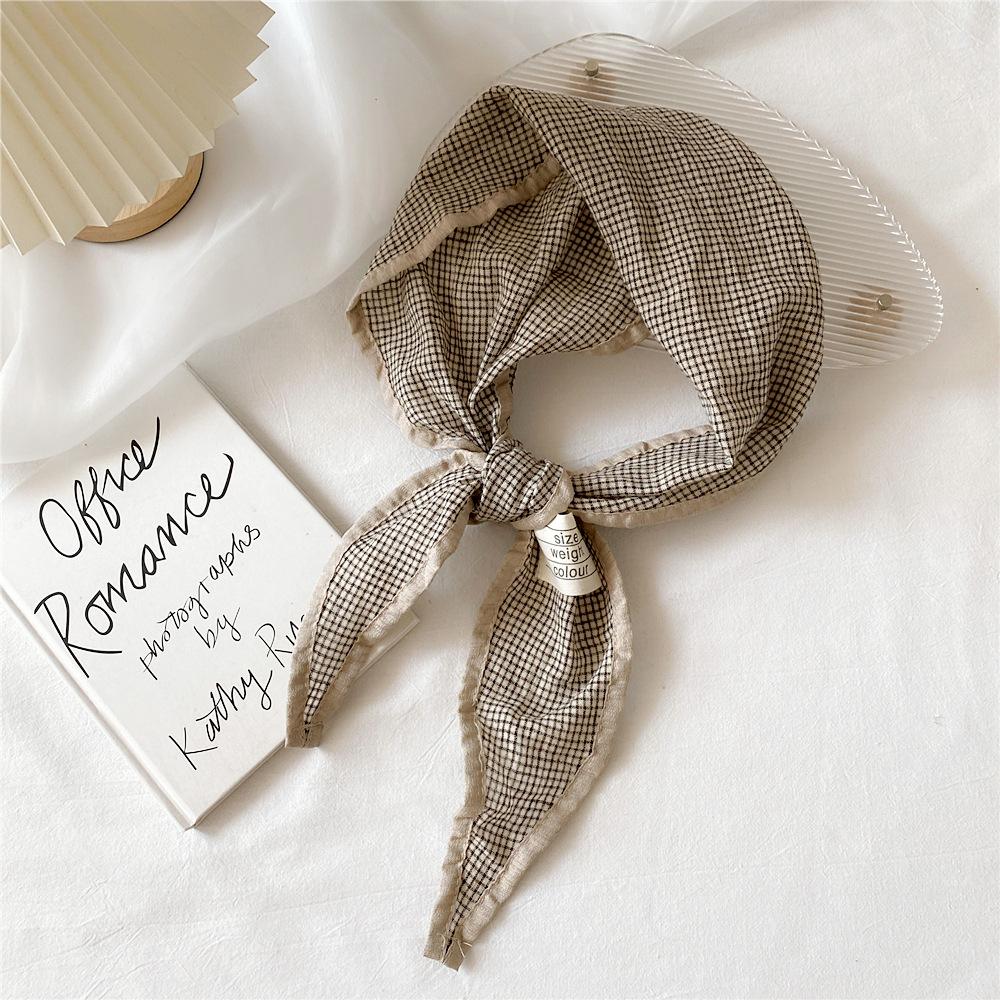 

Декоративный простой шелковый шарф с текстурой, женский новый стиль, весна-осень-лето, модный универсальный платок для работы 28*120cm