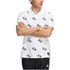 adidas Logo Allover-Print Poloshirt Herren Poloshirts Weiß HE7438