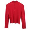 Gianni Versace Made In Italy Wool Blend Long Sleeve Cut Red Back Zip Women Used