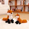 Kawaii Fox Plush Toy Multi Size Stuffed Animal Soft Fluffy Orange White Sitting Fox Doll Bedroom Living Room Decor Gift