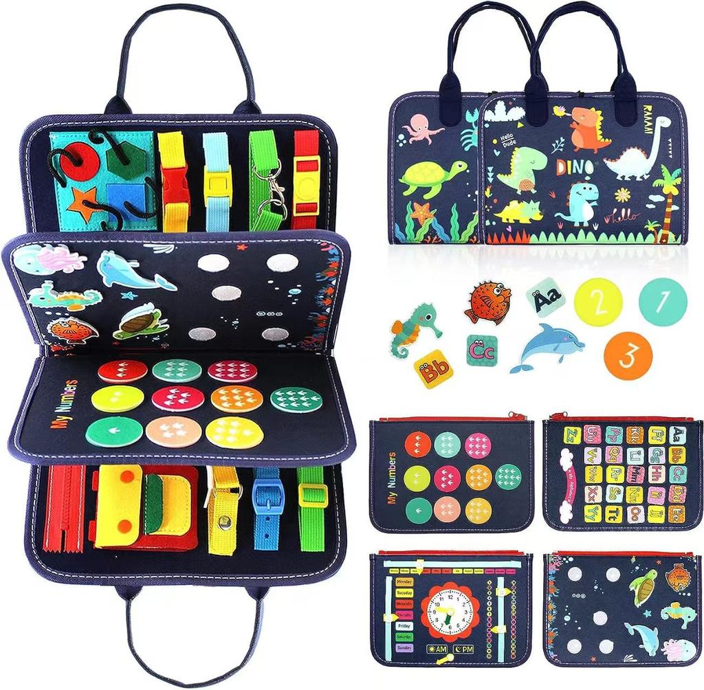Felt Learning Early Education Board Felt Children Diy Busy Board Montessori Children'S Puzzle Teaching Dress And Tie Shoelaces