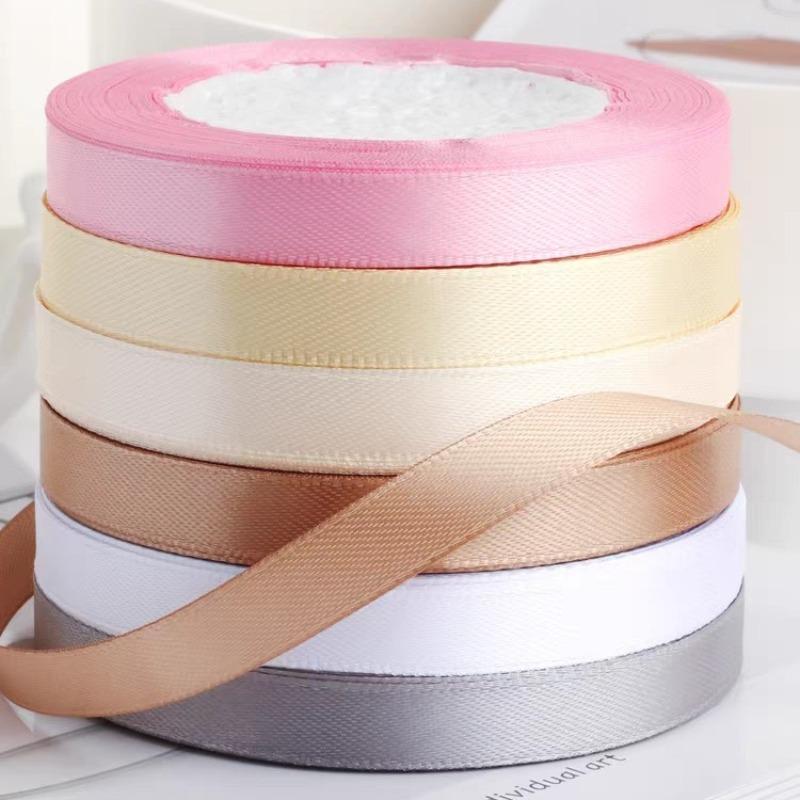 Wholesale 22 Meter/roll Stain Ribbon 1CM Polyester Ribbon for Gift Packing Wedding Party Decoration DIY Handmade Craft Supplies