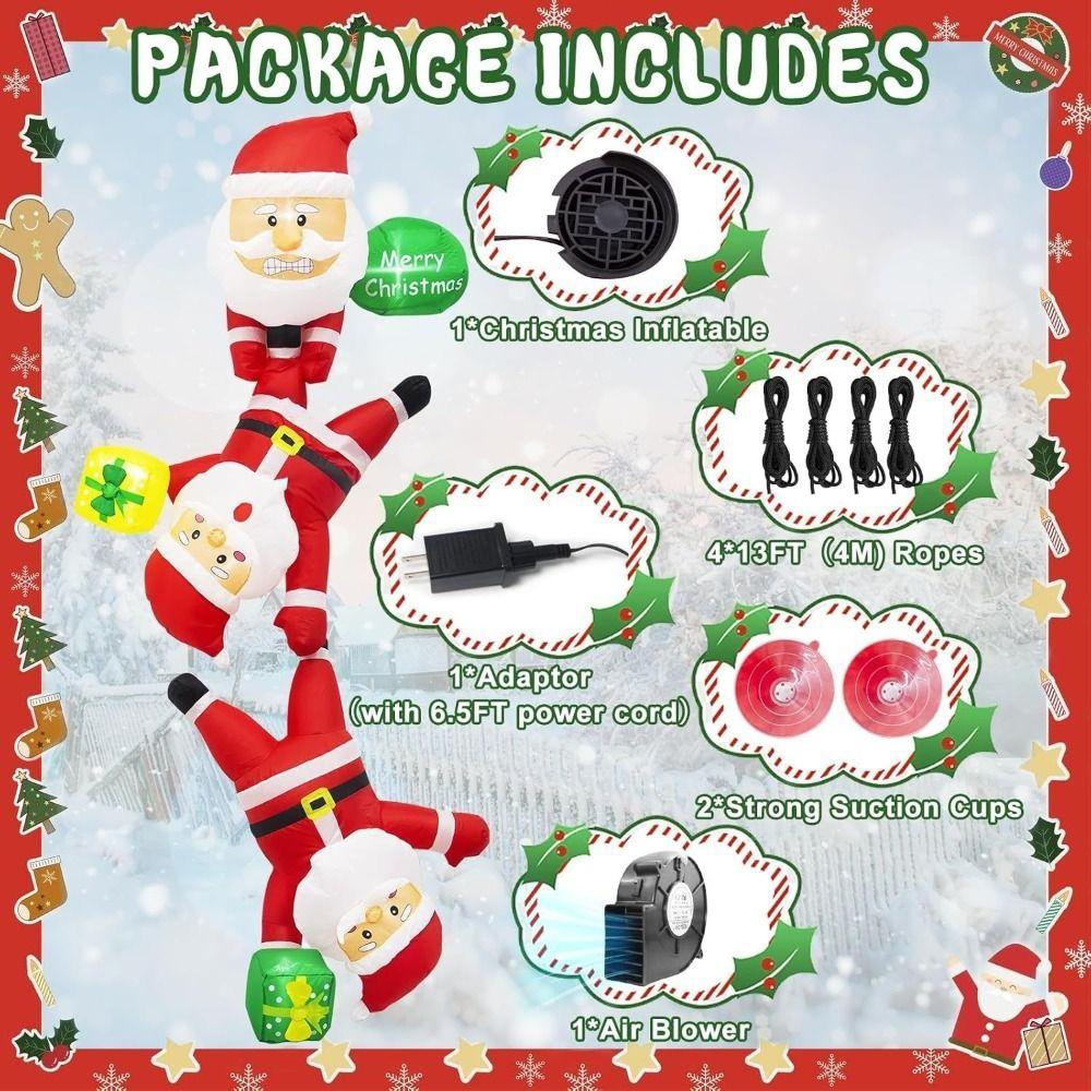 Oxford Christmas Inflatable Dolls LED Light Inflatable Model Toys Lighted Dolls Garden Party