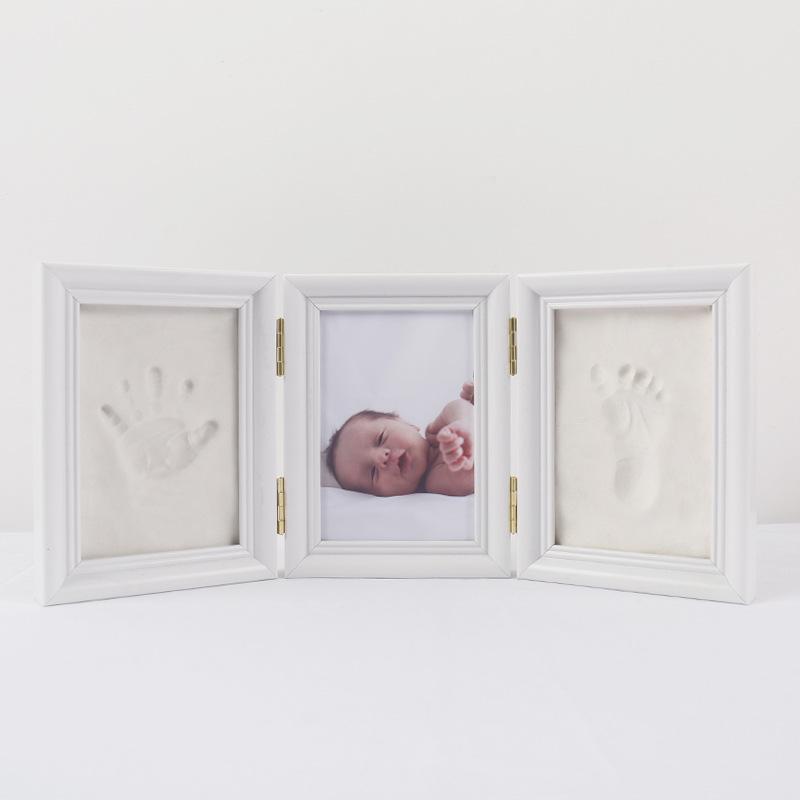 Baby Hand & Footprint Clay Photo Frame for Newborns - Perfect Keepsake for First Birthday and Milestones