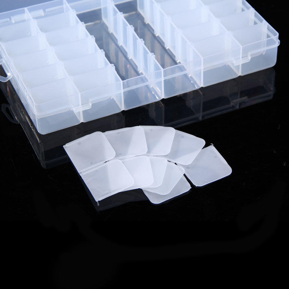 36 Grids Compartment Container Transparent Bead Storage Case Multi-function Embroidery Floss Organizer Box Nail Art Accessories