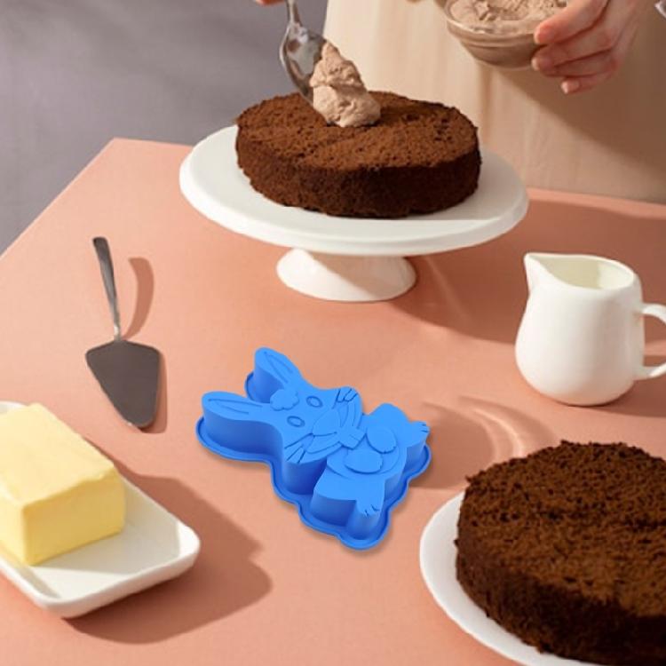 Reusable Easter Themed Baking Mold Food Grade Silicone Rabbit Shape For Candy Jelly Dessert Creations
