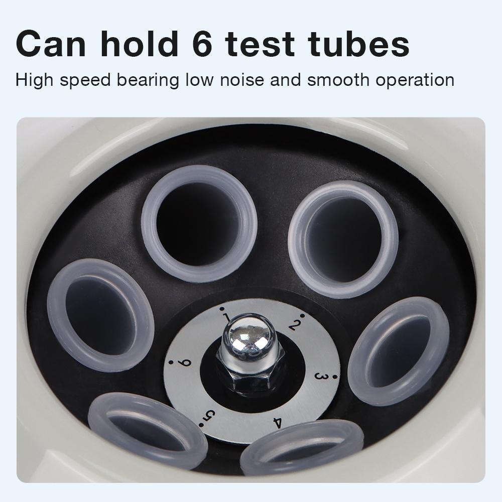 Desktop Lab Centrifuge Without/With Timing Prp Plasma Medical Adjustable Speed Centrifuge 10ml*6 Centrifuge Tube 220V EU Plug