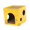 Cardboard Cat Hideaway with Scratching Pad for Small Pets