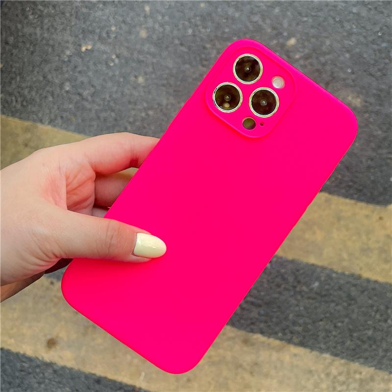 

Для iPhone 15 Pro Max чехол Neon Liquid Silicone 14 13 XR 7 8 Plus Xs Max X Fluorescence Cover для iPhone 12 11 13 Pro Max Fundas For iPhone13