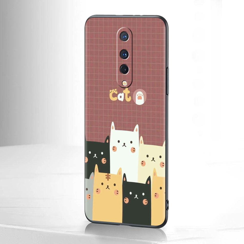 

Мягкий чехол для OnePlus 8T 7 9 8 Pro Nord 2 Z N10 5G 9R N100 7T 6T N200 CE черный силиконовый чехол для телефона с рисунком забавного кота, капа OnePlus Nord Z
