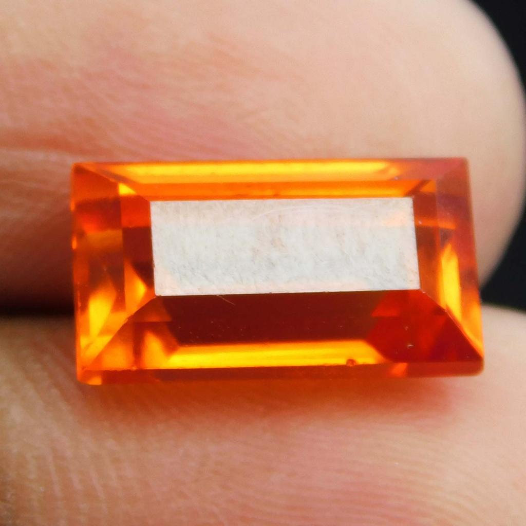 6 Ct Natural Ceylon Sapphire Orange Emerald Shape Certified Loose Gemstone A-2379